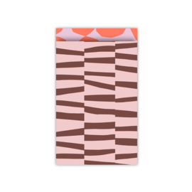 Cadeauzakjes • Streep kleur • 12 x 19 cm • 5 stuks
