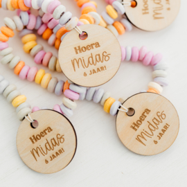 Gepersonaliseerd label • Geheel op maat • ø 40mm | Per 5 stuks