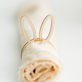 Gepersonaliseerde servetring • Pasen • Oortjes