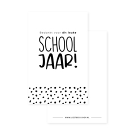 Minikaartje 85x55 • Bedankt voor dit leuke schooljaar!