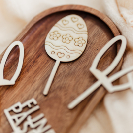 Cupcaketoppers • Pasen • Set van 4 toppers