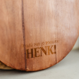Gepersonaliseerde plank • rond groot • Logo of (eigen) ontwerp