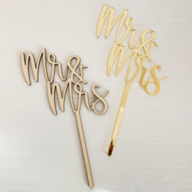 Taarttopper • Mr. & Mrs. • sierlijk • optioneel met datum