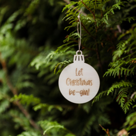 Gepersonaliseerde kerstbal gegraveerd • Je eigen tekst