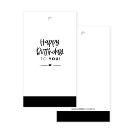 Cadeaulabel 50x90 •  Happy birthday to you!