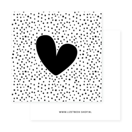 Minikaartje 50x50 • Hart met stippen