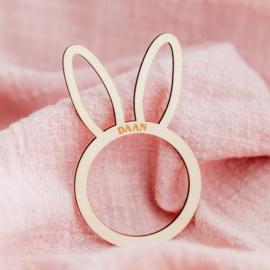 Gepersonaliseerde servetring • Pasen • Oortjes