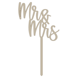 Taarttopper • Mr. & Mrs. • sierlijk • optioneel met datum