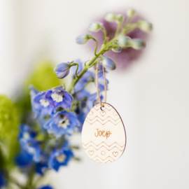 Gepersonaliseerde paashanger • Pasen • Hartjes