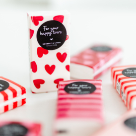 40mm rond gepersonaliseerde sticker • For your happy tears ♥ Naam & Naam + datum