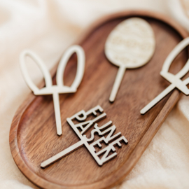 Cupcaketoppers • Pasen • Set van 4 toppers