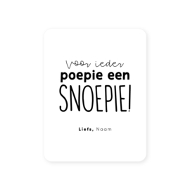 Gepersonaliseerde sticker • Voor ieder poepie een snoepie! Liefs, Naam // 54x70mm