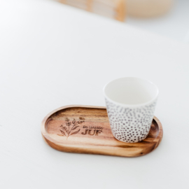 Gepersonaliseerd koffie/thee plankje • Tekst, tekening of (eigen) ontwerp