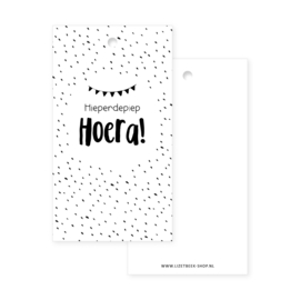 Cadeaulabel 50x90 •  Hieperdepiep hoera!