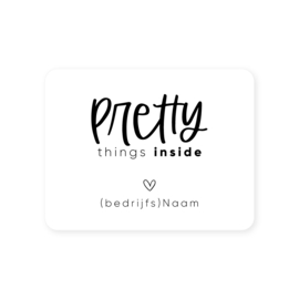 70x54mm gepersonaliseerde sticker • Pretty things inside
