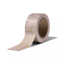 Masking tape • Roze met gouden blaadjes