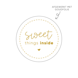 Sticker sweet things inside (2) • ø40mm (10 stuks)