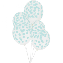 Ballonnen Confetti Aqua