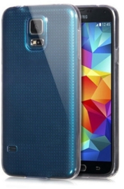 Galaxy S5 Soft TPU Hoesje Transparant / Grijs