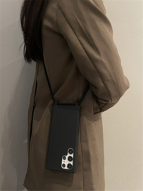 Galaxy Note 10 Plus Crossbody TPU Hoesje met Koord Zwart