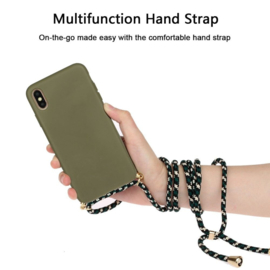 iPhone X / Xs Crossbody TPU Hoesje met Koord Groen