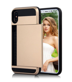 iPhone X / Xs Slide Armor Hoesje Met Pashouder