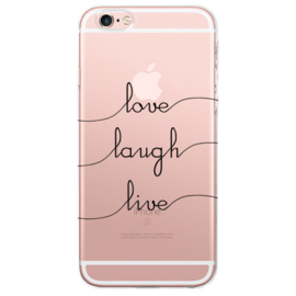 iPhone 6 Plus / 6S+ Soft TPU Hoesje Love Laugh Life Print