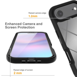 iPhone 17 Air 360° Full Protect Hoesje met Screenprotector Zwart