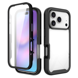 iPhone 17 Pro 360° Full Protect Hoesje met Screenprotector Zwart