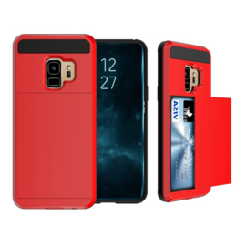 Galaxy S9 Plus Slide Armor Hoesje Met Pashouder