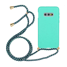 Galaxy S10E Crossbody TPU Hoesje met Koord Mint