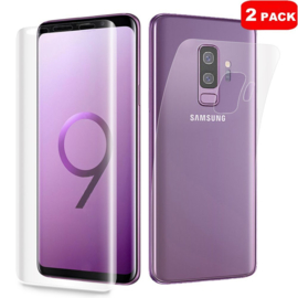 SET 2 STUKS Galaxy S9 Plus Premium 3D Folie Screen + Back Protector