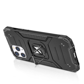 iPhone 14 Pro Max Ring Armor Case met Magneet Zwart