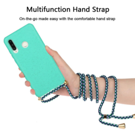 Huawei P30 Lite Crossbody TPU Hoesje met Koord Mint