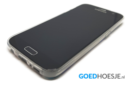 Galaxy S7 Soft TPU Hoesje Marmer Design Zwart & Wit