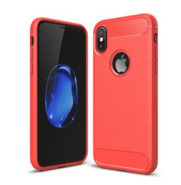 iPhone X / Xs TPU Slim Brushed Armor Case Hoesje