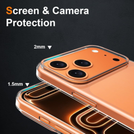 iPhone 17 Pro Premium Soft TPU Hoesje Transparant