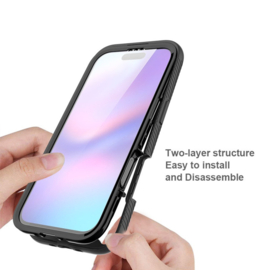 iPhone 17 Air 360° Full Protect Hoesje met Screenprotector Zwart