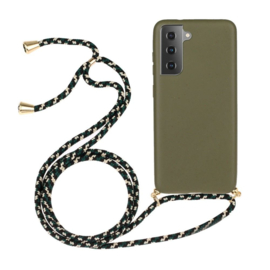 Galaxy S22 Crossbody TPU Hoesje met Koord Groen