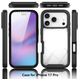 iPhone 17 Pro 360° Full Protect Hoesje met Screenprotector Zwart