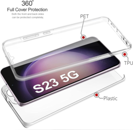 Galaxy S23 360° Ultra Clear Hybrid PC + TPU Hoesje