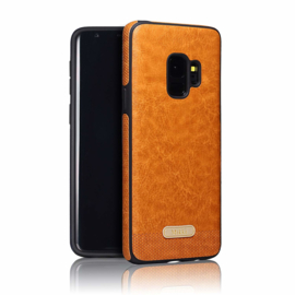 Galaxy S9 Plus Leather Design Back Cover Hoesje