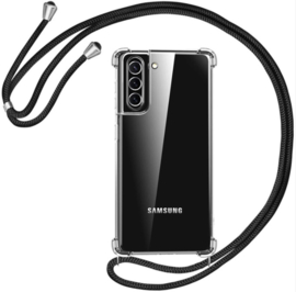 Galaxy S21 Crossbody Transparant TPU Hoesje met Koord