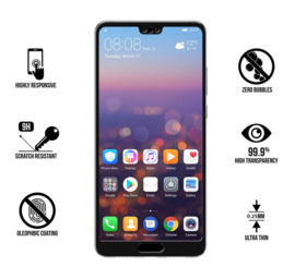 Huawei P20 Full Cover Full Glue Tempered Glass Protector