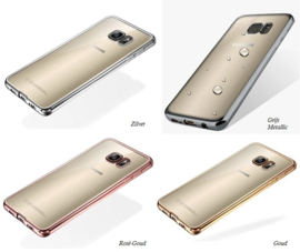 Galaxy S6 Soft TPU Hoesje Met Coating Goud / Zilver / Grijs