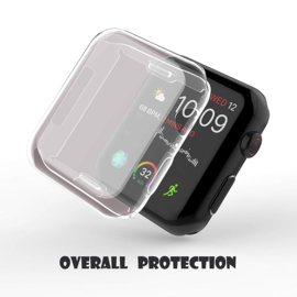 Apple Watch 7/8/9 41MM / 45MM Transparant Soft TPU Hoesje Full Cover