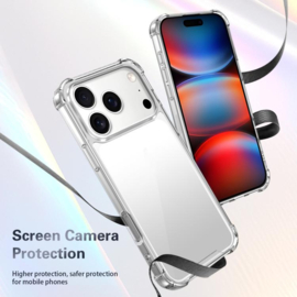 iPhone 17 Pro Transparant Soft TPU Air Cushion Hoesje