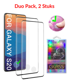 2 STUKS Galaxy S20 Plus Case Friendly 3D Tempered Glass Screen Protector