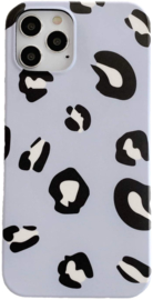 iPhone 12 Pro Max Soft TPU Hoesje Luipaard Print Blauw / Roze