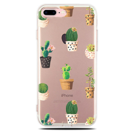 iPhone 7 Plus / 8 Plus Soft TPU Hoesje Cactus Print
